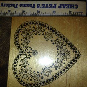 Rubber Stamps of Hearts Horses Cowboy Paw "F"